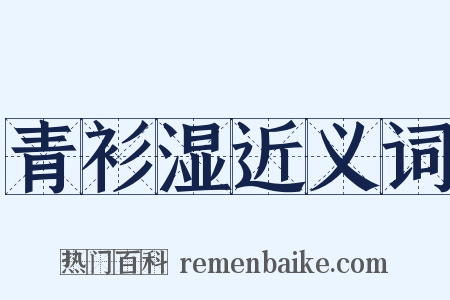 青衫湿近义词是什么意思的图片